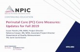 Perinatal Care (PC) Core Measures: Updates for Fall 2019 Susan Yendro, RN, MSN ... · 2019-10-04 · Perinatal Care (PC) Core Measures: Updates for Fall 2019 Susan Yendro, RN, MSN,