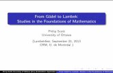 From Gödel to Lambek: Studies in the Foundations of ...phil/papers/Lambekfest2.pdf · From G odel to Lambek: Studies in the Foundations of Mathematics Philip Scott University of