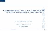 CO2 ENHANCED OIL & GAS RECOVERY - UW co2 eor casper... · CO2 ENHANCED OIL & GAS RECOVERY THEORETICAL AND EXPERIMENTAL CONSIDERATIONS BY EDMOND SHTEPANI, Ph.D. 6th Annual CO2 Conference