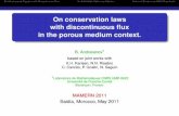 On conservation laws with discontinuous flux in the porous …lmb.univ-fcomte.fr/IMG/pdf/Andreianov-talkHyperb-Mamern... · 2011-07-13 · Buckley-Leverett Equation with Discontinuous