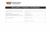 Equality Impact Analysis 2.pdf · Sahaja yoga Gentle Restorative yoga ... Marriage and Civil Partnership. 3. What we know about the Watford population Whilst Centrepoint Community
