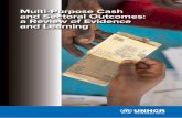 Multi-Purpose Cash and Sectoral Outcomes: a Review of Evidence 1 Multi-Purpose Cash and Sectoral Outcomes: