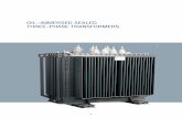 OIL-IMMERSED SEALED THREE-PHASE TRANSFORMERS · The transformer LV-side neutral input is rated for continuous operation at the current equal to ... winding connection/vector groups.