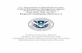 U.S. Department of Homeland Security Federal Emergency ......U.S. Department of Homeland Security . Federal Emergency Management Agency . Federal Continuity Directive 2 . Issue Date: