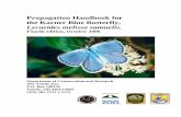 Propagation Handbook for the Karner Blue Butterfly ... · Propagation Handbook for the Karner Blue Butterfly, Lycaeides melissa samuelis. Fourth edition, October 2006 Department of