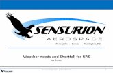Weather needs and Shortfall for UAS · Weather needs and Shortfall for UAS. Joe Burns. ... History of providing security and safety professional services to commercial and ... FAA