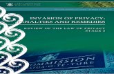 INVASION OF PRIVACY: PENALTIES AND REMEDIES · an interest other than privacy, but is sometimes capable of protecting privacy as well. We also note the existence of a tort of breach