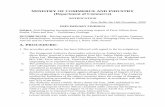 MINISTRY OF COMMERCE AND INDUSTRY (Department of … · 2016-07-08 · MINISTRY OF COMMERCE AND INDUSTRY (Department of Commerce) NOTIFICATION New-Delhi, the 16th November, 2000 PRELIMINARY
