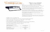 Simpson 444-2 Low Voltage Micro-Ohmmeter · 2018-03-13 · Micro-Ohmmeter Catalog Number 444-2 Micro-Ohmmeter, 85V/250V 12681 Accessories Catalog Number Standard Test Lead Set 00827