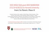 DOE-NNSA SSAA grant #DE-NA0003904 (7/1/19-6/30/22) to … · 2020-03-05 · DOE-NNSA SSAA grant #DE-NA0003904 (7/1/19-6/30/22) to Harvard University: From Z to Planets: Phase III.