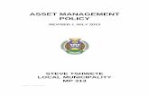 Asset Management Policy revised - Welcome to STLM POLICIES...Municipal Finance Management Act, Act 56 of 2003 Municipal Asset Transfer Regulations Also, this policy must comply with