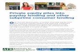 DECEMBER 2017 Private equity piles into payday lending and … · 2017-12-12 · payday lending and subprime installment lending markets. In terms of brick-and-mortar stores, private