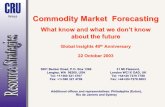 Commodity Market Forecasting - IHS Markitforecasting linked to detailed macroeconomic models Oil crisis, severe cycles in demand and price, threat of hyper-inflation 1973-1982 Focus