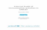 Internal Audit of Immunization activities in UNICEF...Internal Audit of Immunization Activities in UNICEF (2018/16) 3 efforts to generate demand for immunization, increase access,