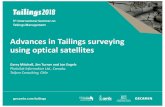 Advances in Tailings surveying using optical satellites · 2019-09-06 · ArcGIS, Vulcan, Minescape, Muck3D. • Two coordinate systems (both custom mine grids) • Toes and crests