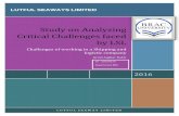 Study on Analyzing Critical Challenges faced by LSL · 2017-09-19 · Study on Analyzing Critical Challenges faced by LSL Challenges of working in a Shipping and logistic company