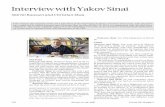 Interview with Yakov Sinai - American Mathematical Societyfirst years at school? Yakov Sinai is the recipient of the 2014 Abel Prize of the Norwegian Academy of Science and Letters.