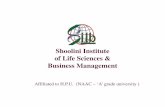 Shoolini Institute of Life Sciences & Business Managementsilb.org/wp-content/uploads/2018/11/BBA-Possibilities.pdf · 2018-11-21 · Mr. Vishal Anand Chief Finance Officer, SILB,