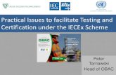 Practical Issues to facilitate Testing and Certification under the … P... · 2019-12-02 · ISO/IEC 17025 laboratory testing conductance ISO/IEC 17021 management systems certification