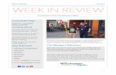 WEEK IN REVIEW 8/9/2019 WEEK IN REVIEW · 2019-08-09 · WEEK IN REVIEW 8/9/2019 4 Winchester/Frederick County Tourism • Met with a Marines group looking to have their 2020 reunion