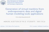 Generation of virtual manikins from anthropometric data ... final... · Generation of virtual manikins from anthropometric data and digital human modeling tools applications ANNUAL