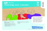 Voicing our values - Girlguiding · Reflect Voicing our valuesv3.indd 1 09/04/2018 11:47. Does your unit have a special song? Songs can be a great way to remember and celebrate the