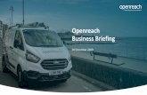 Openreach Business BriefingEthernet Working with our customers to deliver compelling propositions Infrastructure access £4.2bn revenue Voice & Broadband 2 3 £725m revenue £2m revenue