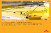 WATERPOOFING Sikaplan® MEMBRANE SYSTEMS FOR BASEMENTS · waterproofing membrane systems, complete dry environments and very secure concrete protec-tion can be achieved. The high