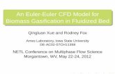 An Euler-Euler CFD Model for Biomass Gasiﬁcation in ... · An Euler-Euler CFD Model for Biomass Gasiﬁcation in Fluidized Bed Qingluan Xue and Rodney Fox Ames Laboratory, Iowa