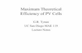 Basic of Solar PV Cells I - Maximum Theoretical Efficiencynewmaeweb.ucsd.edu/courses/MAE119/WI_2018/ewExternalFiles/Basic of... · Band Theory of Solids: Insulators • Carbon in