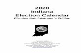 2020 Election Calendar Administrator's Edition.Final Election Calendar... · If an election law specifies a final date for a particular filing, but no final hour of that day, the