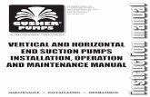 VERTICAL AND HORIZONTAL END SUCTION PUMPS … · vertical and horizontal end suction pumps installation, operation and maintenance manual instruction manual gusher pumps, inc. 115