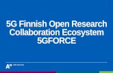 5G Finnish Open Research Collaboration Ecosystem 5GFORCE · NetAct/ iOMS Nokia SNR Distributed 5GTN EPC Components OpenEPC EPC simulator Willab 1Gb 1Gb 1Gb FUNET IP router FUNET IP