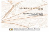 ACADEMIC MANUAL 2017 - School of Planning and Architecture ... · II – Syllabus of B.Planning III – Syllabus of MEPM IV – Syllabus of MURP ... (Transport Planning), M.Tech (Urban