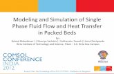 Modeling and Simulation of Single Phase Fluid Flow …...encompasses velocity fields of fluids and heat transfer in packed beds. • Pressure drop, velocity fields and temperature