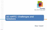 5G mMTC: Challenges and Solutions · 5G mMTC Massive Machine Type Communication •Scalability to handle billions of devices •Optimised for small packets, sporadic activity •Latency
