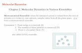 Molecular DynamicsMolecular Dynamics Chapter 2. …yang/course/md2.pdfMolecular DynamicsMolecular Dynamics Chapter 2. Molecular Dynamics in Various Ensembles. Microcanonical Ensemble: