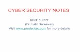 CYBER SECURITY NOTES - prudentac.com · Cyber Crime •Cyber crime involve criminal activities ,such as fraud, forgery and insult which are subject to the Indian penal Code(IPC).