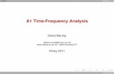 A1 Time-Frequency Analysis - University of Oxforddwm/Courses/2TF_2011/2TF-L5.pdf · 2011-11-29 · A1 2011 3 / 1 Topic 5. Introduction In Topic 1 we reviewed the notion of average