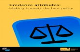 Credence attributes: Making honesty the best policy...Credence attributes: Making honesty the best policy 4 Executive summary Organic, free-range, fair trade and kosher are just a