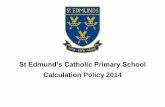 Calculation Policy 2014 - St Edmund's Roman Catholic ... Policy 2014 onwards.pdf · - 3 6 1 5 Emphasise value ... Estimate and use inverse operations to check answers to a calculation.