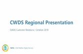 CWDS Regional Presentation...• Autumn Workshops were completed in Sep/Oct. A summary fact sheet is on the portal – link is on Data Quality portal front page • Service Provider