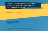 An Introduction to Measure andThe abstract integration theory is developed via measure. Other basic topics discussed in the text are Pubini's Theorem, L p-spaces, Radon-Nikodym Theorem,