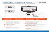 Solutions: Conference Room · Solutions from InFocus work together so you can collaborate effectively in and out of the conference room RealCam PTZ Camera Mondopad Mobile Cart