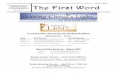 March 2018 The First Word - First United Methodist Church ... · cantata, The Seven Last Words of Christ by Theodore Dubois, on Palm Sunday, March 25. The cantata continues to be