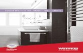 TOWEL WARMERS Towel Warmer Installation ... â€¢ The towel warmer should NOT be used for anything other