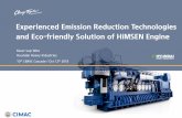 Experienced Emission Reduction Technologies and Eco ... · Experienced Emission Reduction Technologies and Eco-friendly Solution of HiMSEN Engine Keun-sup Woo Hyundai Heavy Industries