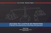 ACCESS TO JUSTICE IN PAKISTANrdpi.org.pk/wp-content/uploads/2017/02/CLC-Report.pdfCLC /FLAG - Review Paper A Review of Parliamentary and Policy Perspectives ACCESS TO JUSTICE IN PAKISTAN