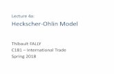 Lecture 4a: Heckscher-Ohlin Modelfally/Courses/Econ181Lecture4a.pdf · Home has a “comparative advantage” in computers 1- Heckscher-Ohlin Model. Relative price with free trade: