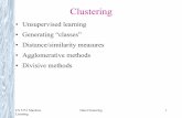 Clustering - University of Minnesota Duluthrmaclin/cs5751/notes/Clustering-1PerPage.pdfMinkowski distance (p): Mahalanobis distance: ... a weighted graph If no threshold is used, then